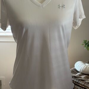 Under Armour White Fitted Short Sleeve Tee